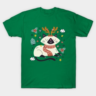 Meowy Christmas Cat T-Shirt